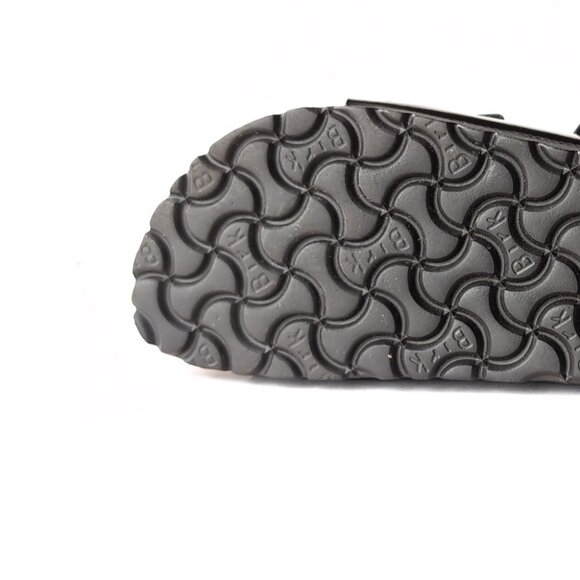 Birkenstock 36 'Florida' Slide Clogs 3 Strap Black Patent *LOVELY*  L5 - Picture 7 of 8